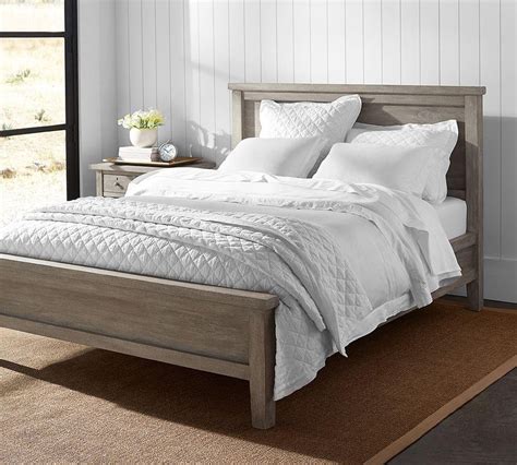 Material: Kiln-dried solid wood and veneers. . Pottery barn full size bed